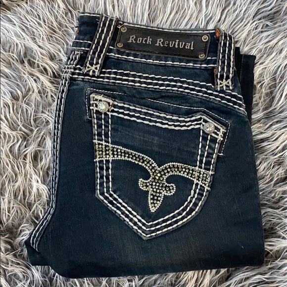 Rock revival white thread skinny - Picture 3 of 3